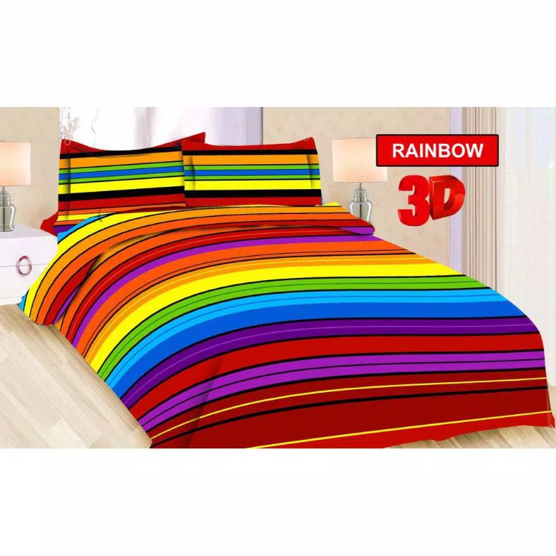 BEDCOVER BONITA KING 180X200CM RAINBOW RUMBAI