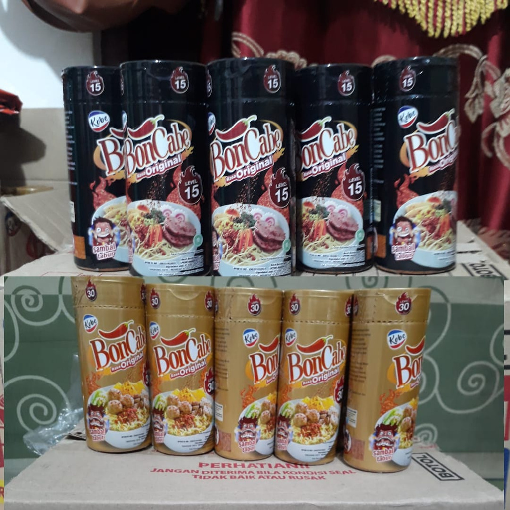 

Kobe BONCABE Level 30 (40gr) 1 kartonisi 24 botol- Sambal Cabai Bubuk Tabur Kemasan Botol
