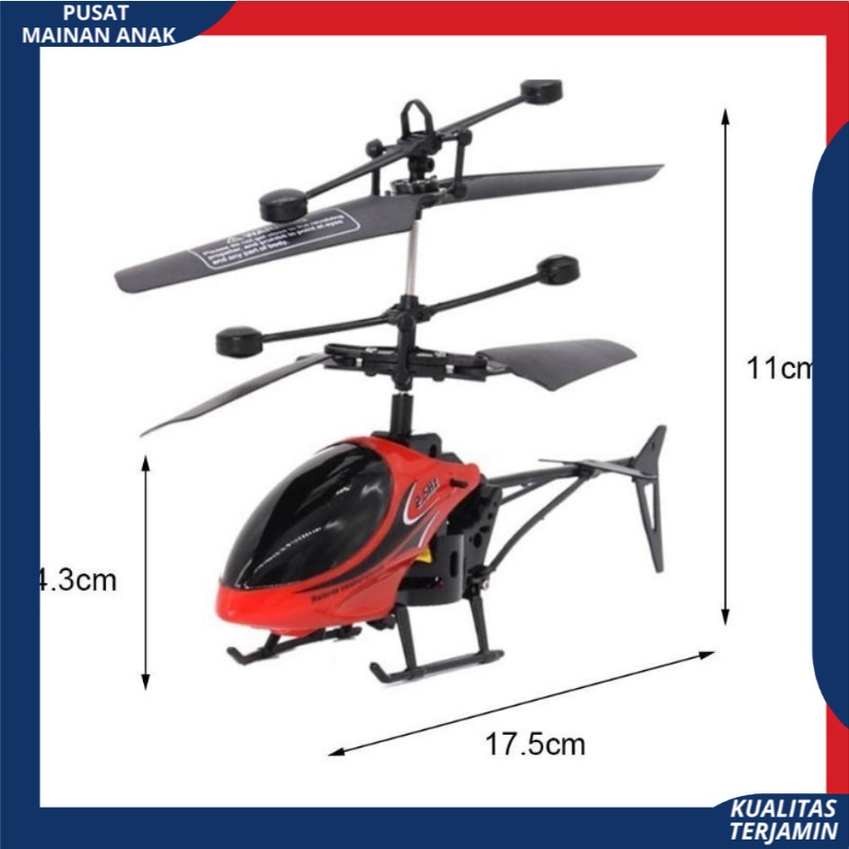 Helikopter Remote Control RC Helicopter Pesawat Terbang  Baterai Cas USB 2channel Terbaru Best Seller