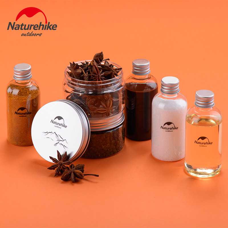 GS8 Tempat Bumbu Set 6 PCS with Tas Travel Camping Box Dapur Naturehike NH17T011