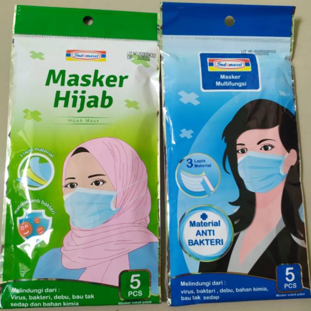  Masker  indomaret  hijab  nonhijab Shopee Indonesia