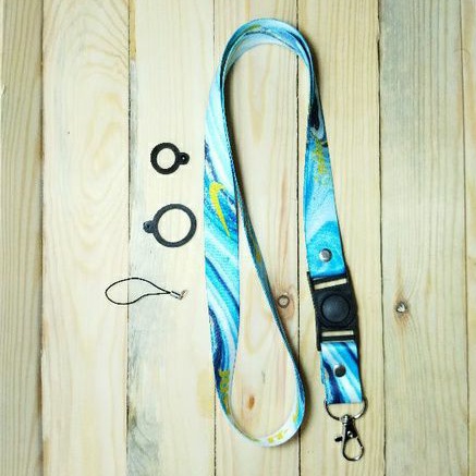 Tali Lanyard Full Print Nike Just Do It Gradasi Biru / Lanyard Keren / Lanyar Costume / Lanyard Vape