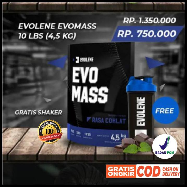 Evomass Gainer Suplement Susu Suplemen Gym Mass Fitness/Evolene Whey