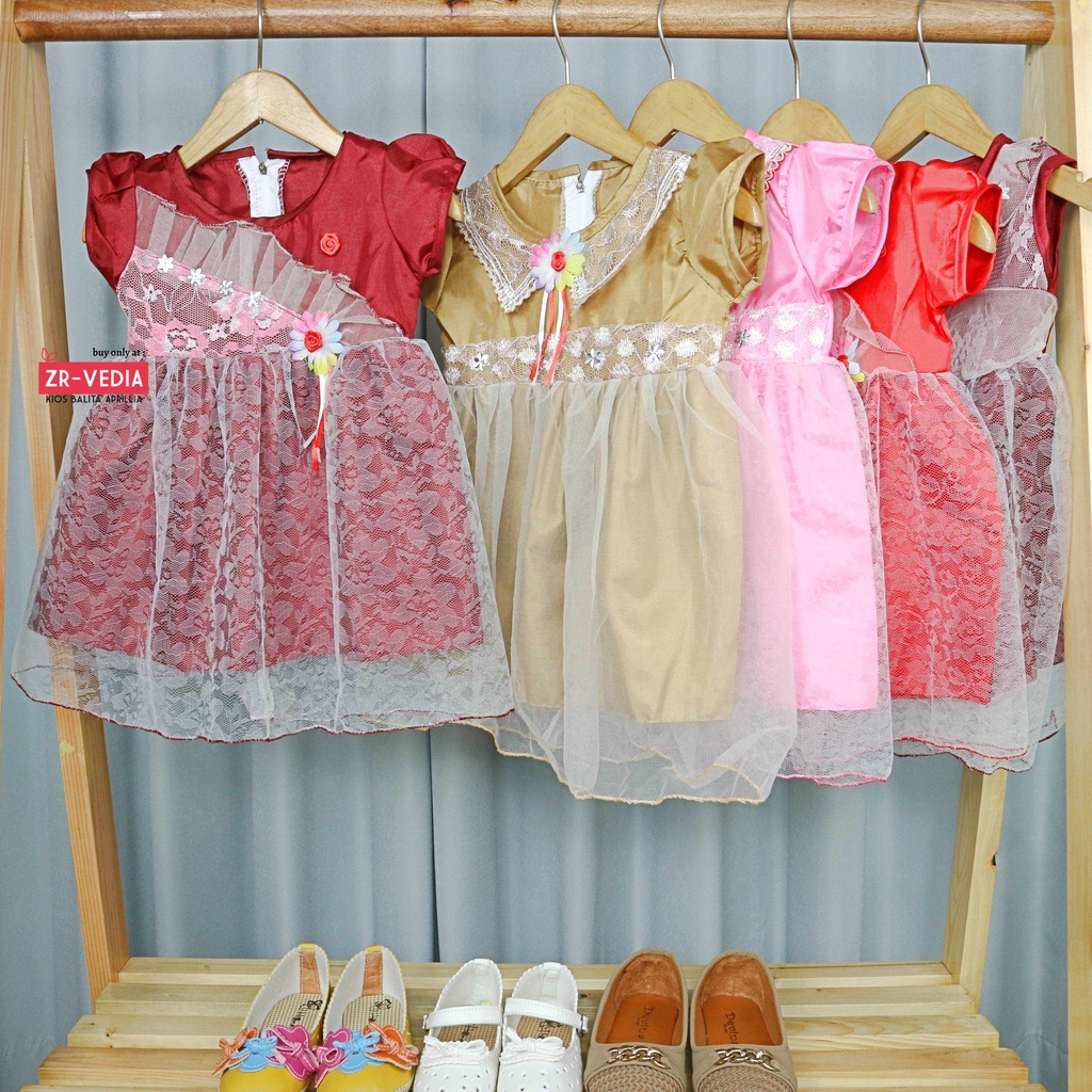 Gaun Bayi (+/-) uk 0-12 bulan / Dress Baby Murah Baju Bayi Perempuan Cewek Gaun Pesta Anak Kado Lucu kiosbalitaaprilia