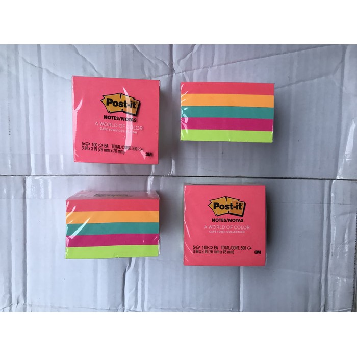 

Murah POST IT 654 WARNA CUBE 3M ( 1 pak isi 5 pad ) Keren