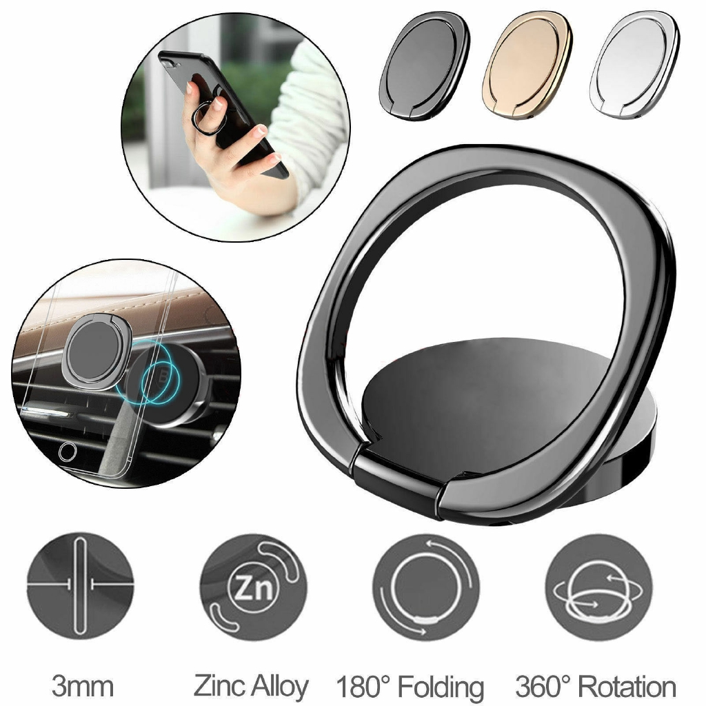 Magnetic Holder Car Mount 360° Finger Ring Desk Bracket Universal