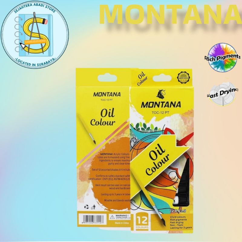 

Montana Oil Colour 12 Warna (set) - Cat Minyak