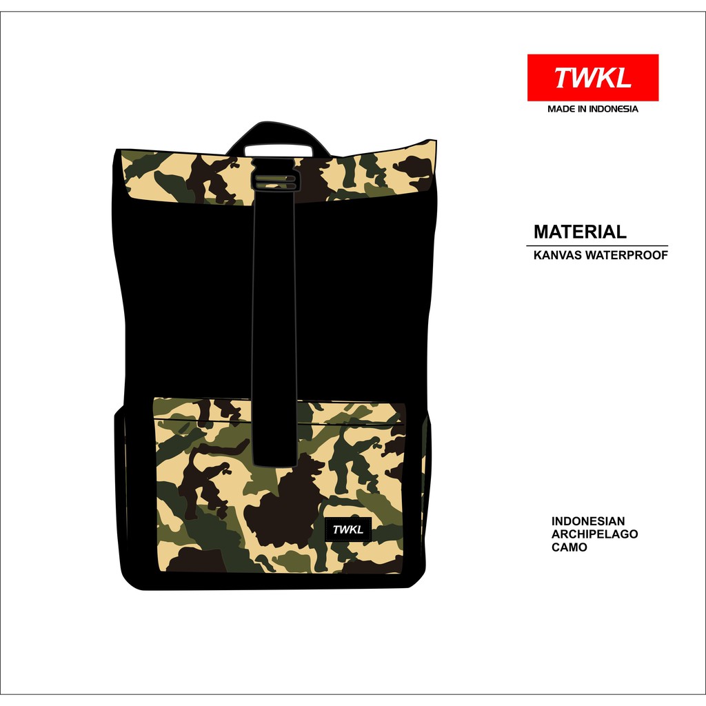 TAS ROLLTOP CAMO TWKL