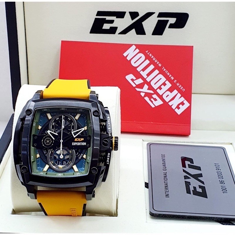 Jam Tangan Expedition EXP E 3008 Original Kuning Cowok