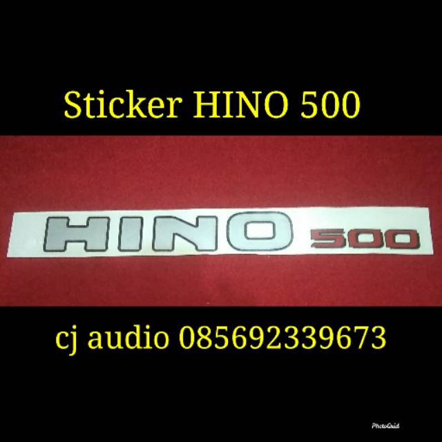 Sticker stiker Mobil truck Hino 500