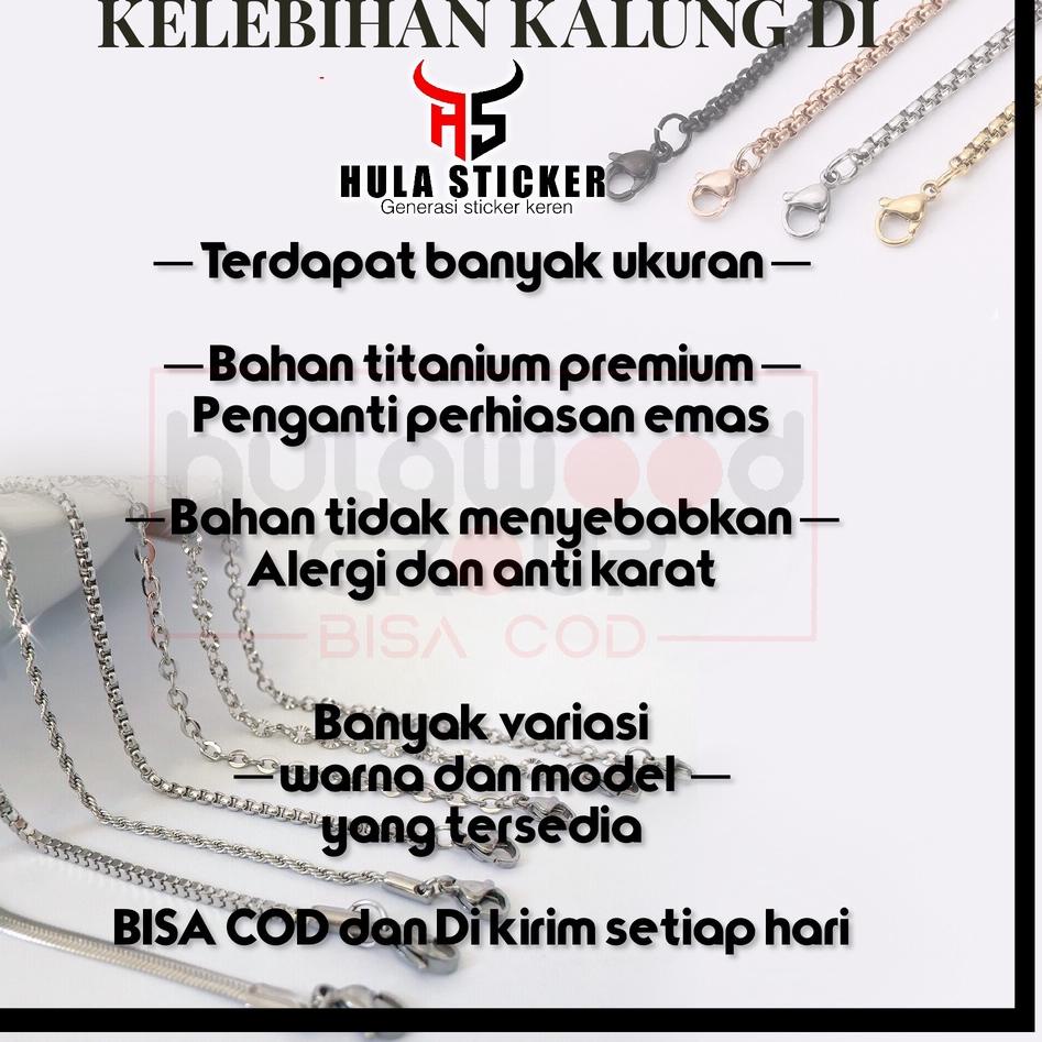 Garansi Original [KALUNG ROSEGOLD] Rantai Kalung MCI Titanium 316L Premium Stainless Anti Karat Pria