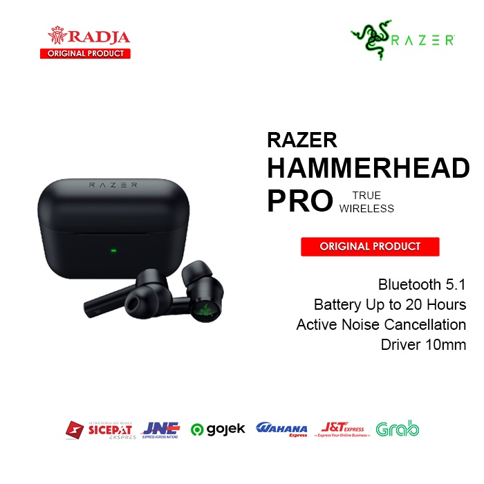 Razer Hammerhead Pro Headset Bluetooth TWS Gaming Earbuds _ ORIGINAL