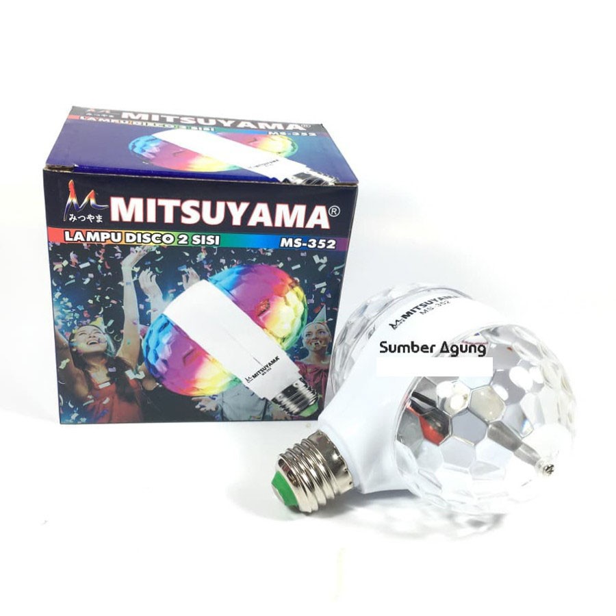 MS352 Mitsuyama Lampu Disco 2 Sisi Fitting Warna Warni RGB Disko