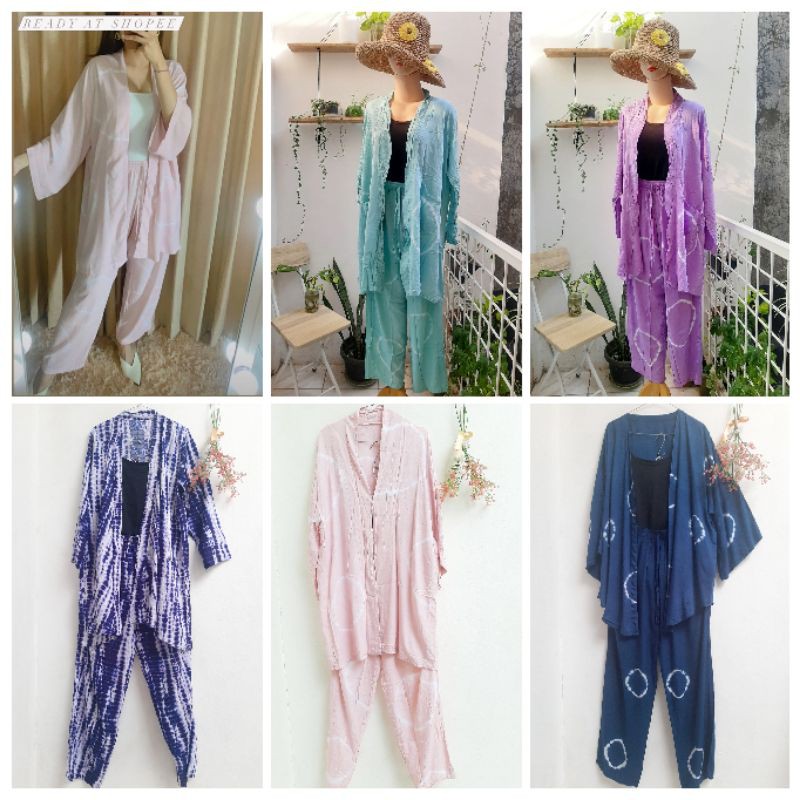 SHIBORI SET jumputan celana outer
