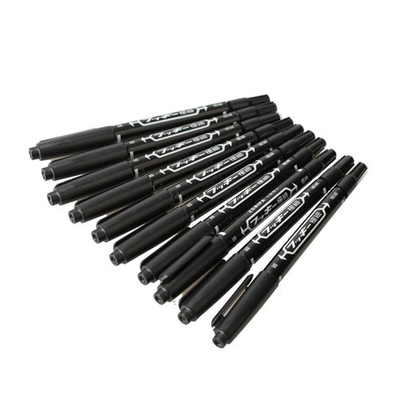 ZEBILI Spidol Permanen Serbaguna Dual Head Marker Waterproof 10 PCS - DH100