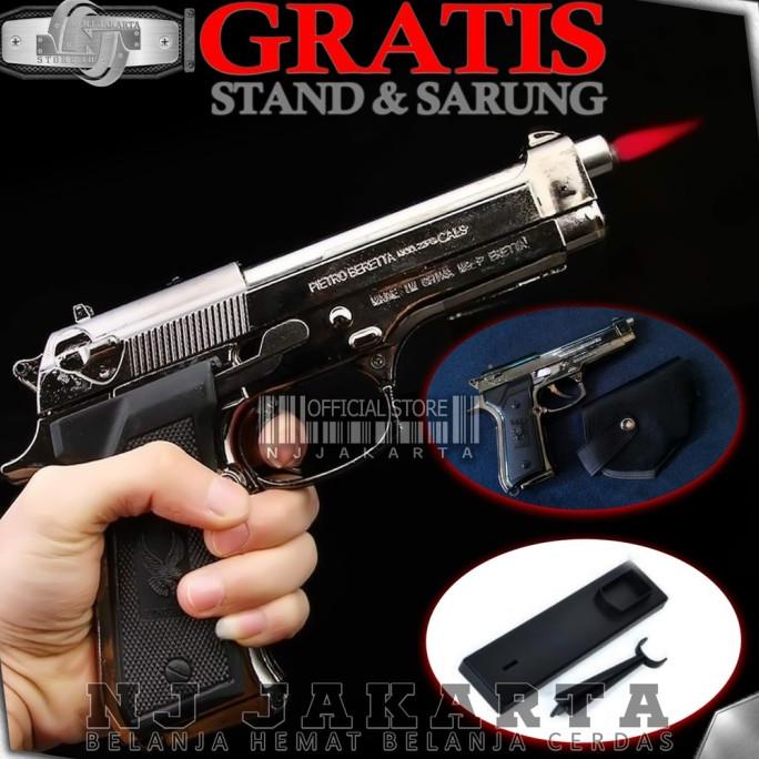 KOREK API PISTOL 1 BANDING 1 LIGHTER BARETTA BISA DI KOKANG