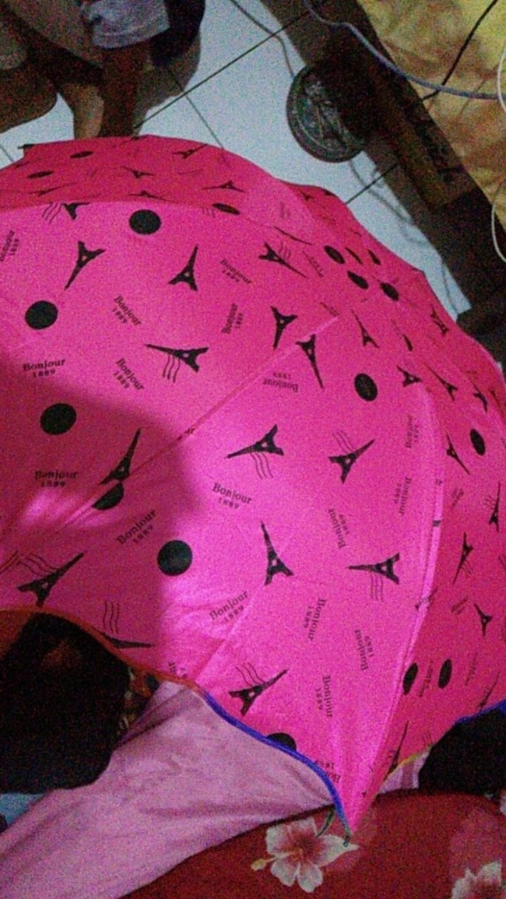 Payung Lipat 4 Fancy Karakter Paris Anti Uv Merk Osaka - Osk-363