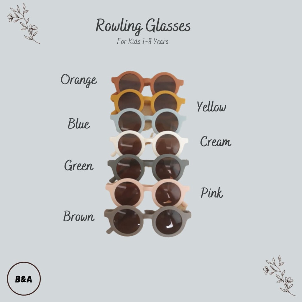 Kacamata Anak Retro Bulat Boboho Cewek Cowok Laki Perempuan Lucu Murah Untuk Usia 0-8 Tahun-2