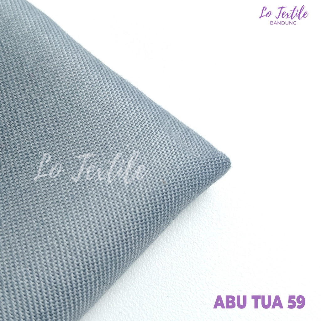 Kain Katun Toyobo Fodu Premium 0.5 Meter (Seri 1) - Bahan Katun Podu Cotton Koko Gamis Meteran-Abu Tua - 59