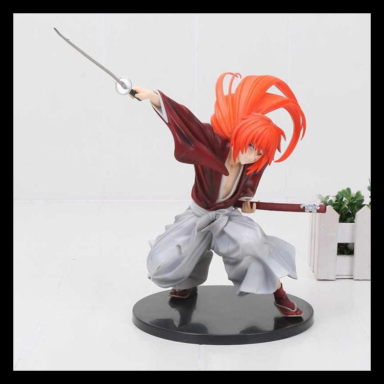 Baru Action Figure Samurai X Kenshin Himura Battousai Rurouni Kenshin Pvc Action Figure Murah