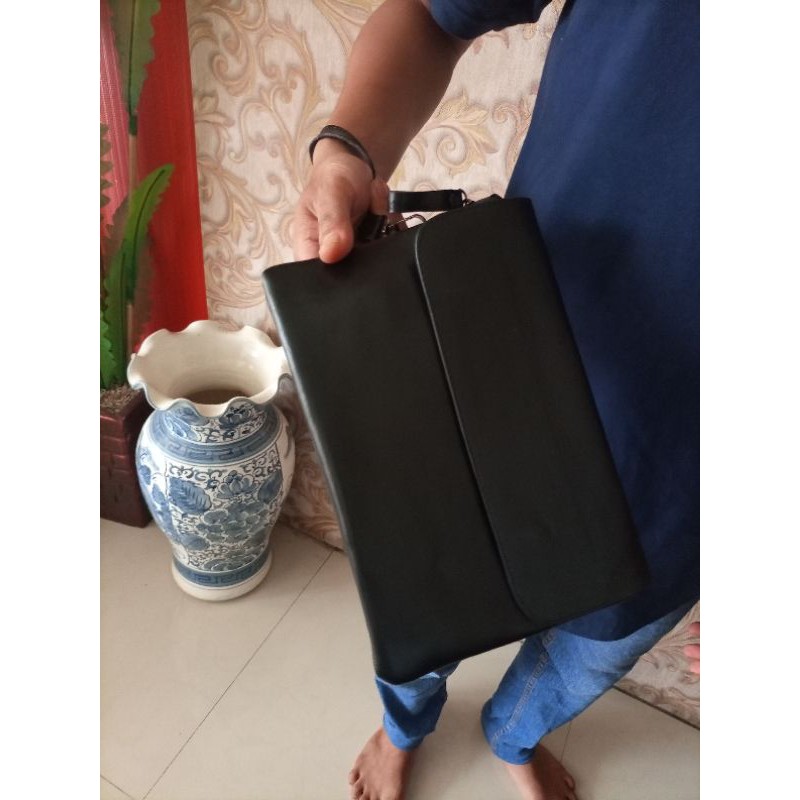 Hand bag pria kulit asli garut punya