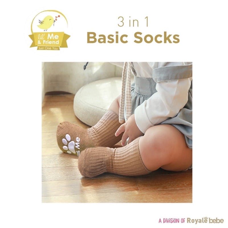 Royale Bebe Lil Me Basic Socks Isi 3 ( Kaos Kaki )