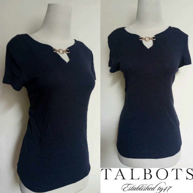 Talbots Navy Ring Tee