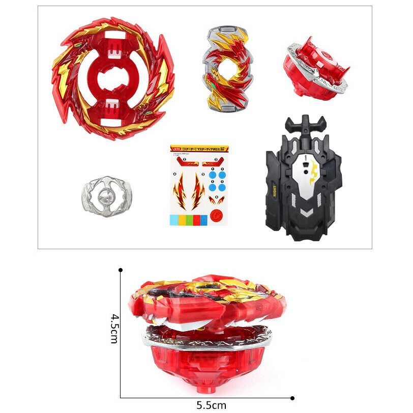 B-155 Beyblade Fire Starter Master Diabolos Gn Dengan Launcher L / R Untuk Mainan Anak