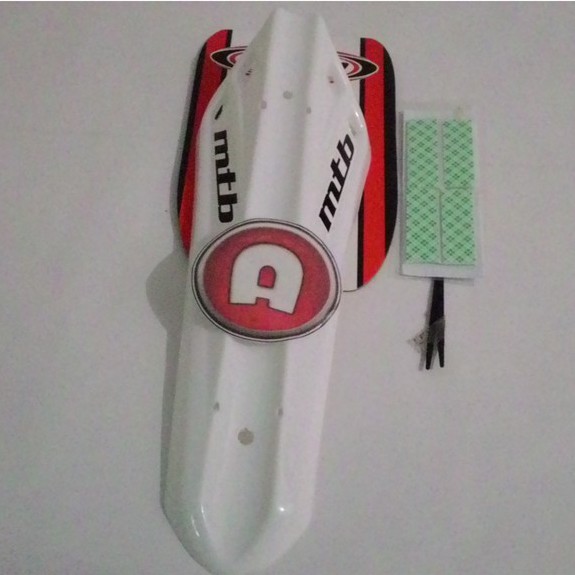 Fender/Spakbor Depan MTB - Pasang di Downtube Sepeda - Putih