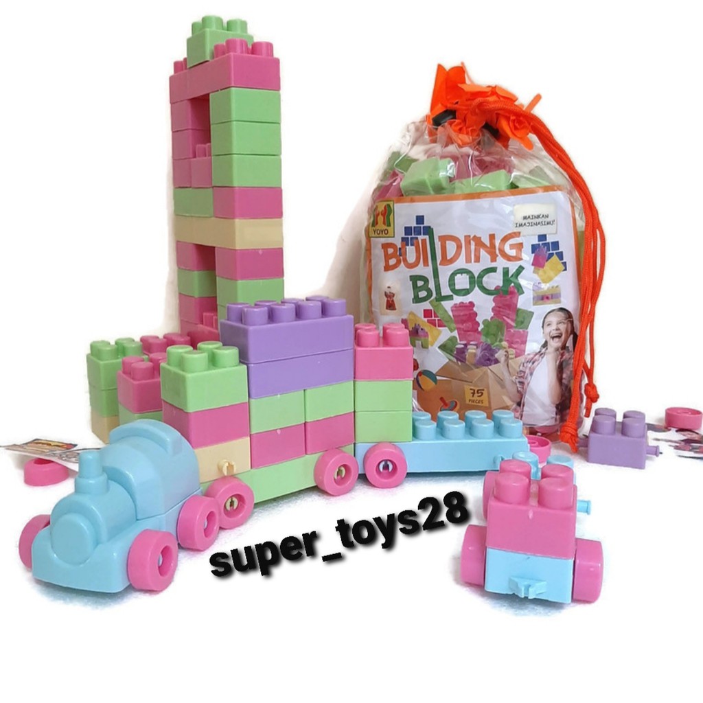 Mainan Edukasi Anak Lego Block Besar 3,5 Cm BL 75 Smart Bar