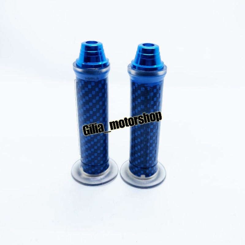 Handgrip Carbon Karet plus Jalu stang Universal Handfat Carbon Transparan warna plus Jalu Stang