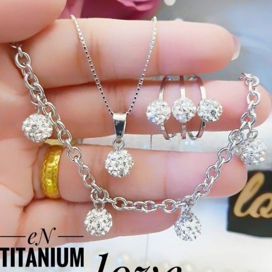 Titanium Set Perhiasan 0605q