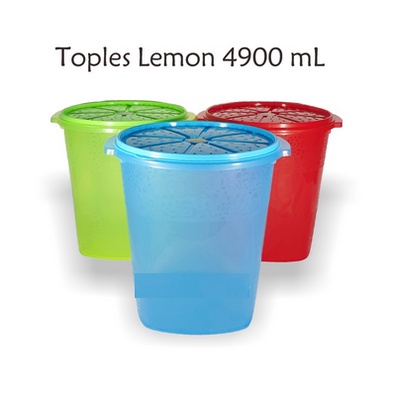 TOPLES PLASTIK 4.9 LT LEMON TOPLES BULAT SEALWARE FOOD CONTAINER TOPLES KERUPUK TOPLES SNACK TOPLES 