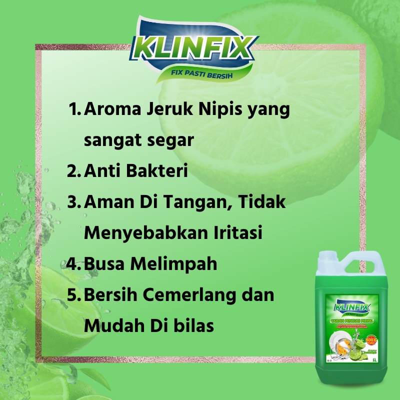 Klinfix Cairan Pencuci Piring Drigen 5 Liter Sabun Cuci Piring