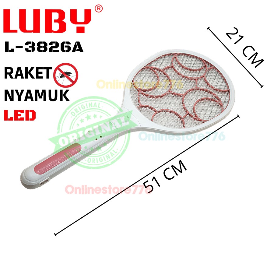 RAKET NYAMUK LUBY L3826 / RAKET NYAMUK CHARGER / RAKET NYAMUK / RAKET NYAMUK LISTRIK / L 3826