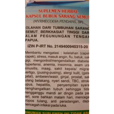 

ASEMA PAPUA Sarang semut herbal kesehatan