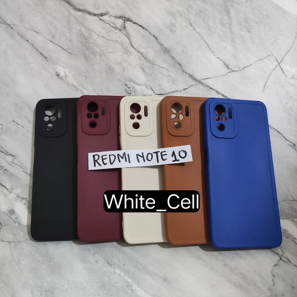 SoftCase ProCamera Silicon Matte Case Full Cover Redmi Note 10 5G Note 10 Note 10 Pro Note 7 Note 8 Note 8 Pro White_Cell