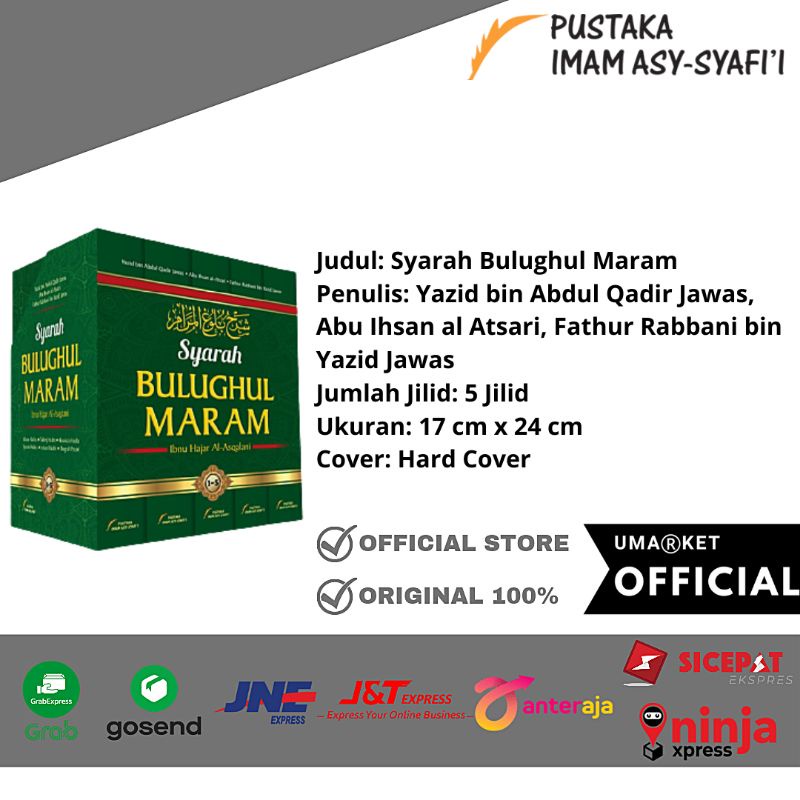 Syarah Bulughul Maram Lengkap 1 Set 5 Jilid Pustaka Imam Syafii / Bulughul Marom / Bulugul Maram / B