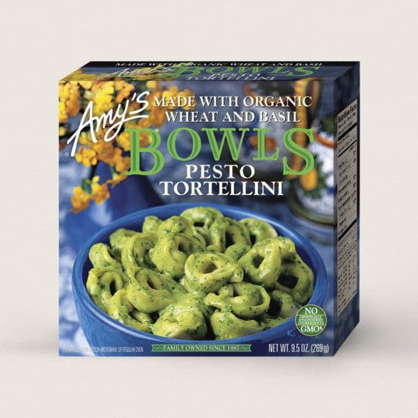 

AMY'S ORGANIC Ready Eat Frozen Pesto Tortellini Pasta Organik Microwaveable Instant Food TV Dinner