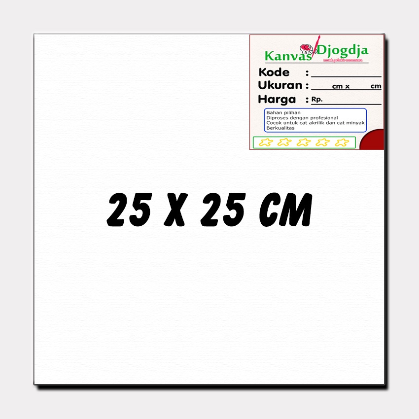 

Kanvas span standar ukuran 25 cm x 25 cm