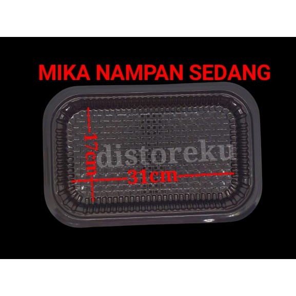 10PCS PLASTIK MIKA NAMPAN SEDANG MIKA TAMPAH TRAY UK M SUSUN ROTI KUE