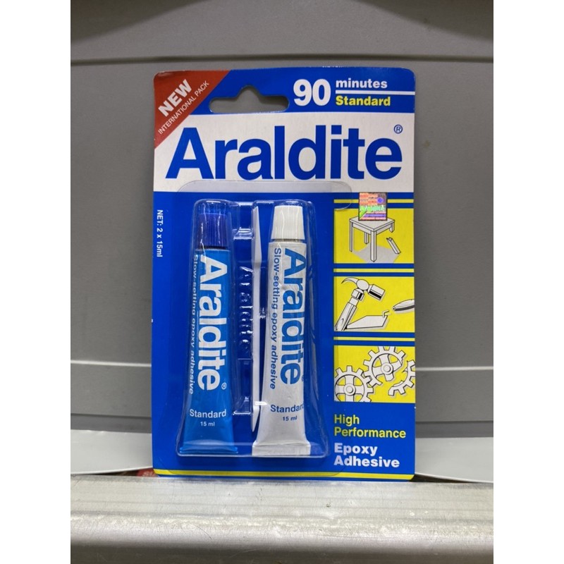 Araldite biru 90 menit epoxy bening