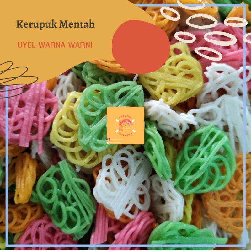 

250 GRAM KERUPUK UYEL WARNA WARNI / KERUPUK MENTAH