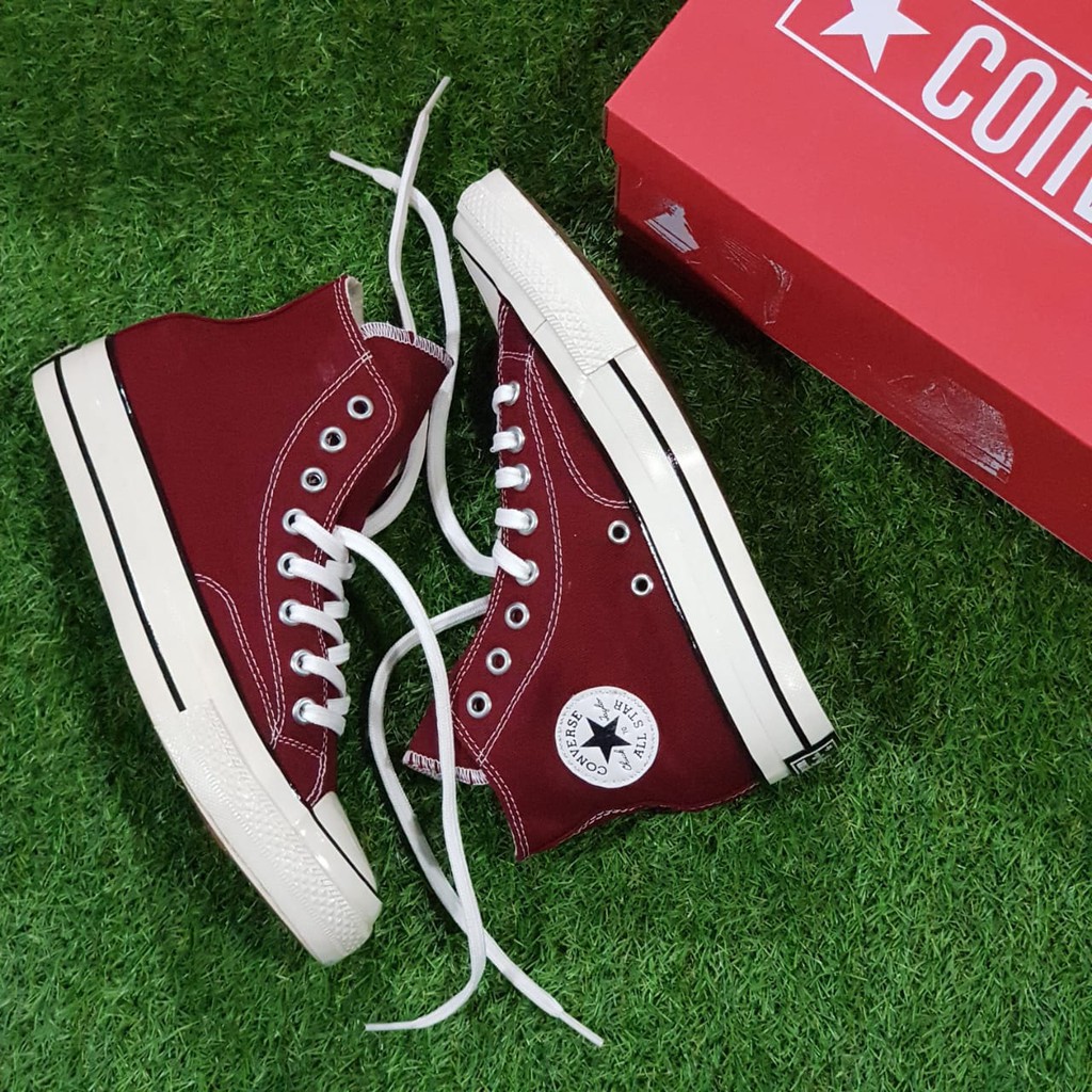 Sepatu Sneakers Boots CASUAL PREMIUM CONVERSE 70s ORIGINAL IMPORT PRIA WANITA WARNA merah marun
