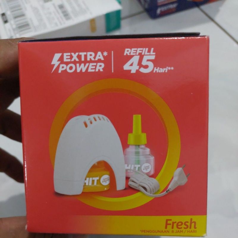 Alat Hit Non Stop Set 8.09 LV Good Knight + Refill Fresh isi 2 - Obat Anti Nyamuk Elektrik Kabel Panjang ( Tahan 45 Hari )