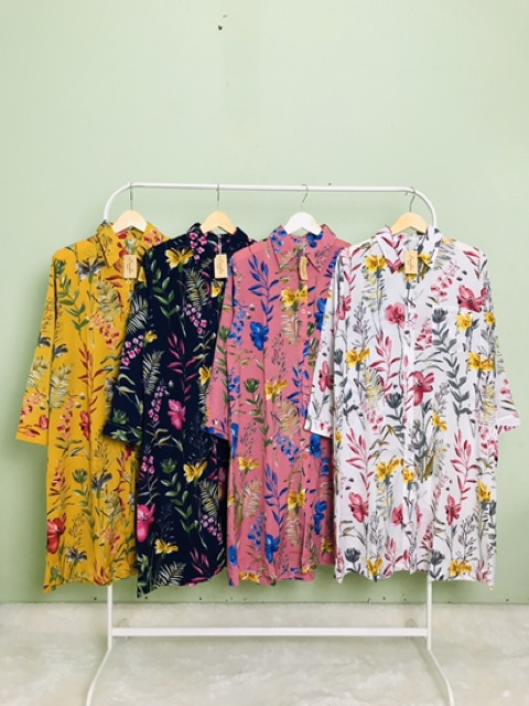 eucalia KIMMY TUNIC Tunik blouse jumbo wanita motif bunga floral busui