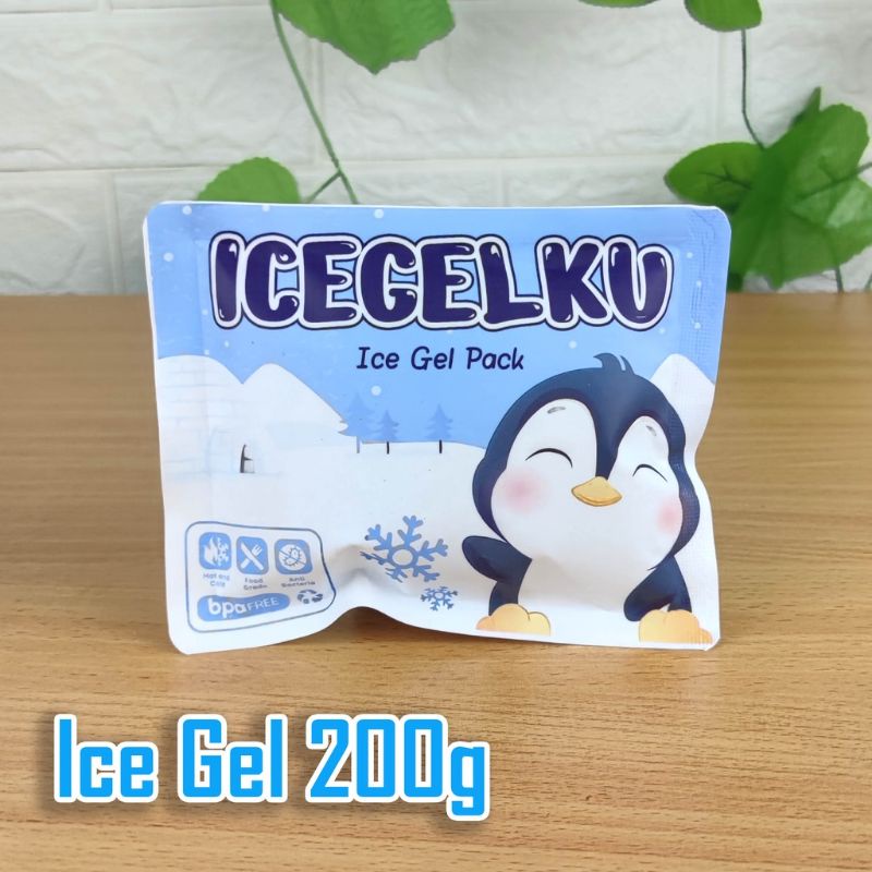 IceGelKu - Ice Gel Kecil 200g Merk Icegelku - Blue Ice Pack Gel