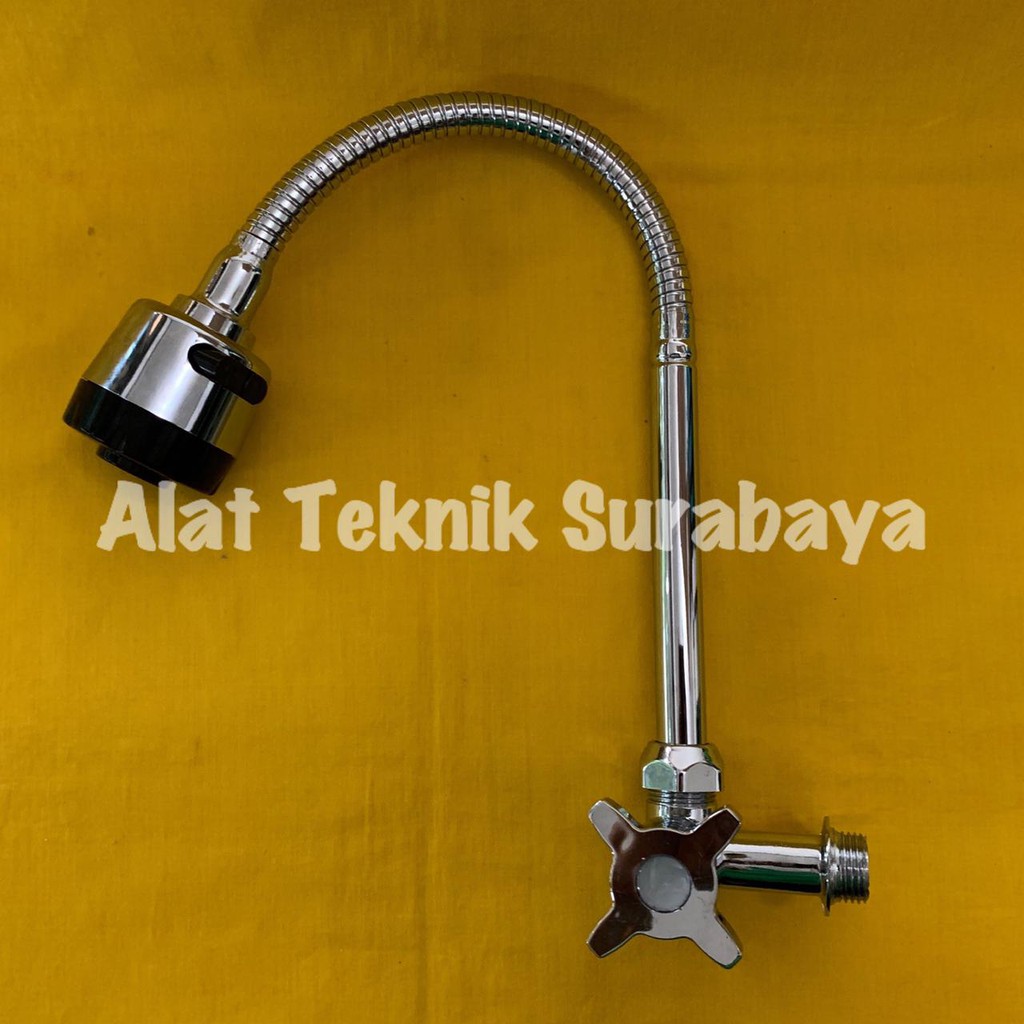 KRAN ANGSA / FLEXIBEL SINK STAINLESS STEEL CUCI PIRING KERAN TEMBOK DAPUR WASTAFEL FLEKSIBEL