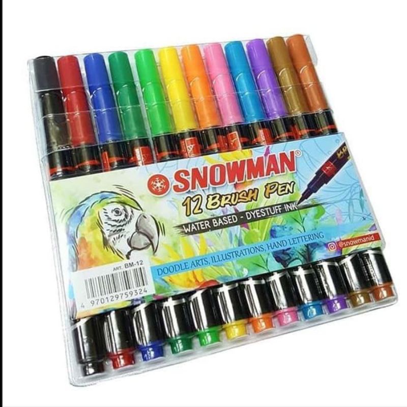 

Brush Pen Snowman BM-12 set 12 warna