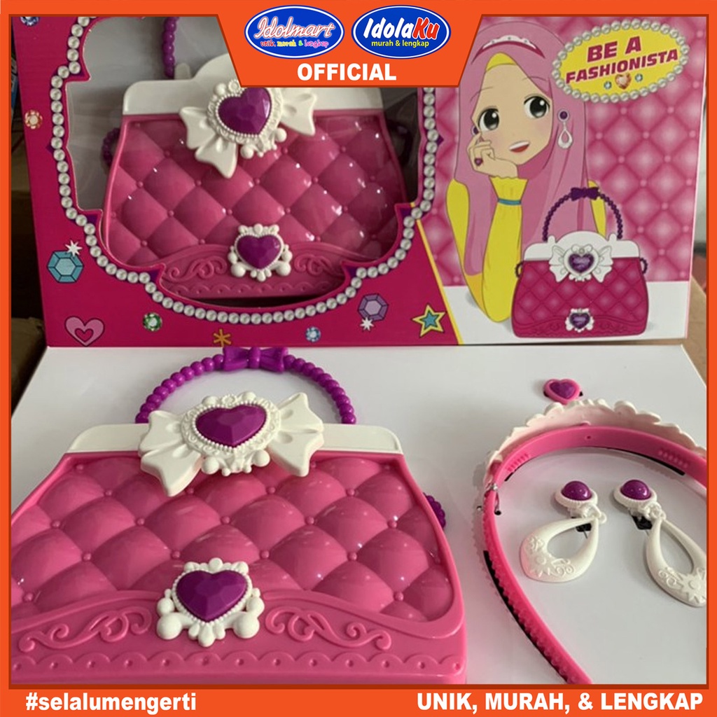 IDOLMART Mainan Anak Naura Fashion Bag - Mainan Pretend Play - Tas Anak Lucu Surabaya